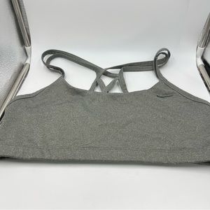 Nike Women’s Gray Sports Bra Cross Strap No Padding Size: L
